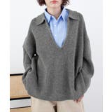 《ABYS》アルパカタッチ襟付きキーネックプルオーバー | futier land | 詳細画像24 