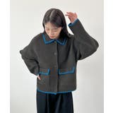 大人上品な配色。襟付きニットアウター | futier land | 詳細画像11