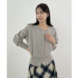 金ボタンが上品さが生まれる。ゴールドボタンラウンドネックニットカーディガン | futier land | 詳細画像39 