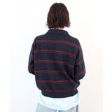 《ABYS》こなれボーダーでラフにきめる。襟付きボーダーポロニットトップス | futier land | 詳細画像21