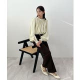 裏起毛あたたかい。ハイネックバルーンスリーブブラウス | futier land | 詳細画像21 