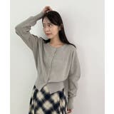 金ボタンが上品さが生まれる。ゴールドボタンラウンドネックニットカーディガン | futier land | 詳細画像38 