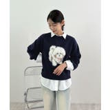 見るたび癒される。ふわふわフェザードッグニットトップス | futier land | 詳細画像27 