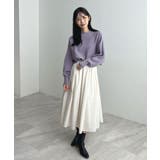 上品な大人のキレイめスタイル。袖口パールドルマンニット | futier land | 詳細画像27