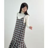 秋ムード高まる。チェックキャミOP | futier land | 詳細画像19 