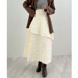 高級感漂う。ジャガードフラワーティアードスカート | futier land | 詳細画像25