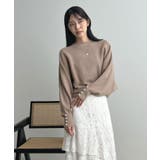 上品な大人のキレイめスタイル。袖口パールドルマンニット | futier land | 詳細画像21