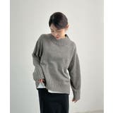 グレー | バックスリットオーバーニット | futier land