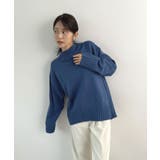 ブルー | バックスリットオーバーニット | futier land