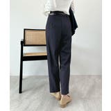 脚長効果抜群の美脚ライン。センタータックテーパードパンツ | futier land | 詳細画像29 