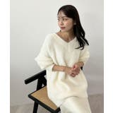 フワフワ抜け感あるVネック。モヘアタッチ裾リブシャギーニット | futier land | 詳細画像26 