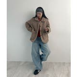 襟付きで品よくあったか。襟つきカーリーボアコート | futier land | 詳細画像13