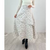 高級感漂う。ジャガードフラワーティアードスカート | futier land | 詳細画像20