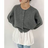 ふんわり袖でこなれ感アップ。バルーンスリーブモヘアニットカーディガン | futier land | 詳細画像10 