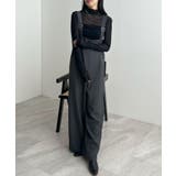 グレー | モードなムード香る。ベルトショルダーサロペット | futier land