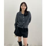 甘すぎない可愛さを纏う。ふわもこビジューボタンカーディガン | futier land | 詳細画像23 