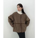 こなれ配色で差がつく。配色パイピングボアブルゾン | futier land | 詳細画像21