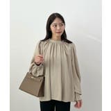 裏起毛あたたかい。ハイネックバルーンスリーブブラウス | futier land | 詳細画像12 