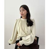 裏起毛あたたかい。ハイネックバルーンスリーブブラウス | futier land | 詳細画像17 