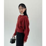 ふんわり袖でこなれ感アップ。バルーンスリーブモヘアニットカーディガン | futier land | 詳細画像28 