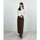 上品な質感が魅力。フェイクスエードナロースカート | futier land | 詳細画像23