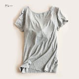 グレー | カップ付き半袖Tシャツ パッド付き半袖Tシャツ レディース | Gain-Mart
