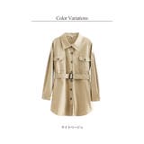 ベルト付き ミリタリー ビッグシャツ | Gain-Mart | 詳細画像2