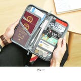 グレー | 多機能 パスポートケース カードケース | Gain-Mart