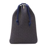 紗綾形(紺x白) | ［印傳屋］合切袋 印伝 インデンヤ | ギャレリア Bag＆Luggage