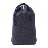 青海波(紺x白) | ［印傳屋］合切袋 印伝 インデンヤ | ギャレリア Bag＆Luggage