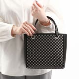 七宝繋ぎ(黒x白) | 印傳屋 トートバッグ 印伝 | ギャレリア Bag＆Luggage