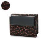 とんぼ(黒x赤) | 印傳屋 三つ折り財布 印伝 | ギャレリア Bag&Luggage