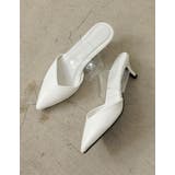 [小さい/大きいサイズ有]クリアベルトポインテッドトゥVカットミュール | Re:EDIT | 詳細画像17 