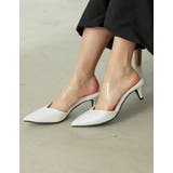 [小さい/大きいサイズ有]クリアベルトポインテッドトゥVカットミュール | Re:EDIT | 詳細画像22 