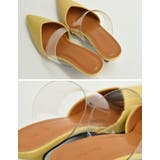 [小さい/大きいサイズ有]クリアベルトポインテッドトゥVカットミュール | Re:EDIT | 詳細画像37 