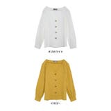 大き目ボタンが印象的なブラウス フロントボタンVネックブラウストップス トップス | Re:EDIT | 詳細画像7