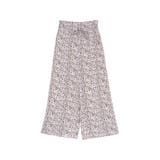 美しい落ち感とシルエットが魅力 ヴィンテージサテン小花柄ワイドパンツ ボトムス | Re:EDIT | 詳細画像18