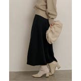 上品なルックス、毛布のような暖かさ あったか裏ファーロングフレアスカート スカート | Re:EDIT | 詳細画像32 