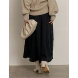 上品なルックス、毛布のような暖かさ あったか裏ファーロングフレアスカート スカート | Re:EDIT | 詳細画像33 