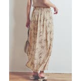 上品で清涼感のある夏の花柄スカート ペインティング花柄ロングスカート スカート | Re:EDIT | 詳細画像8 