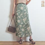 モダンな花柄でニュアンスたっぷりに仕上げた花柄スカート | Re:EDIT | 詳細画像1