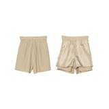 てろんとした夏素材のショートパンツ ベルト付きサテンファイユショートパンツ パンツ | Re:EDIT | 詳細画像8 