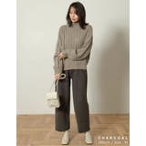 あったか美シルエットのウォッシャブルニットパンツ ブークレニットパンツ パンツ | Re:EDIT | 詳細画像21