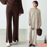 肌寒い季節も包まれるようなあたたかさを提供する、ヒートニットストレートパンツアウ… | Re:EDIT | 詳細画像1
