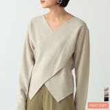 蓄熱効果であったか。フェミニンなカシュクールヒートニット | Re:EDIT | 詳細画像1