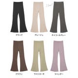 肌触りなめらかでリラクシーな履き心地、美脚見えセミフレアパンツ。 | Re:EDIT | 詳細画像2
