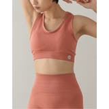 立体パット入りフィットネスブラトップ ドットエンボス加工ヨガブラトップ | Re:EDIT | 詳細画像24