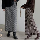 トレンドライクな総柄ジャガードニットスカート 総柄ジャガードニットタイトスカート | Re:EDIT | 詳細画像1
