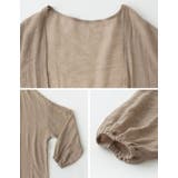 [低身長サイズ有][洗濯機で洗える]ボリュームスリーブ楊柳ガウンカーディガン | Re:EDIT | 詳細画像34 