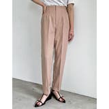 ベージュ(004) | [低身長/高身長サイズ有]ツイルハイウエストダーツテーパードパンツ | Re:EDIT